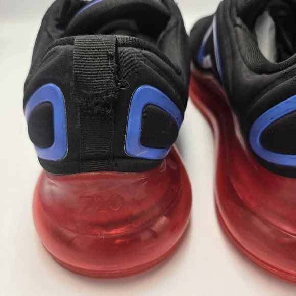 Nike Air Max 720 Shoes Mens 11.5 Black Red Running Trainer Sneakers AO2924-014 *